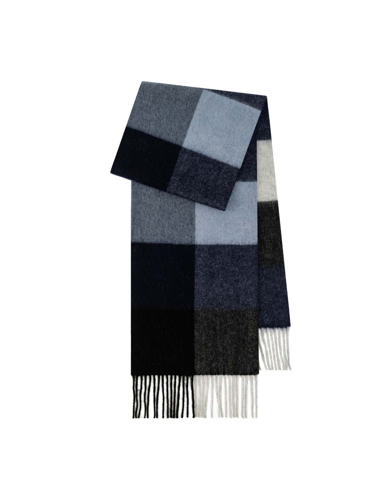 100PCT Wool Plaid Scarf Shawl-s11